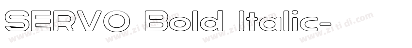 SERVO Bold Italic字体转换